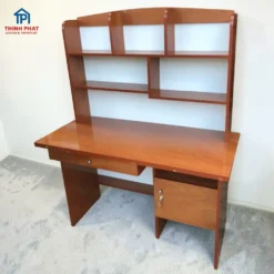 Bàn học kèm kệ sách bằng gỗ Nội Thất Thịnh Phát đẹp