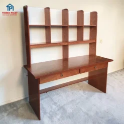 Bàn học kèm kệ sách bằng gỗ Nội Thất Thịnh Phát rộng rãi