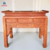 bàn thờ gỗ hương đá trực diện 1 tầng chạm khắc hoa văn đẹp phòng thờ sang trọng