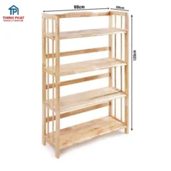 kệ sách gỗ đứng ngang 80cm 3 tầng cho phòng khách tại Đà Nẵng