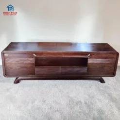 Kệ tivi gỗ Cẩm tự nhiên thiết kế hiện đại nhiều ngăn tiện dụng màu nâu đậm tại Đà Nẵng