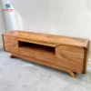 Kệ tivi gỗ Hương xám thiết kế bo cong kiểu thuyền sang trọng nhiều ngăn tiện dụng tại Đà Nẵng