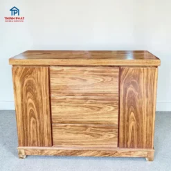 Tủ quần áo gỗ Hương Xám mẫu Nhật cánh đôi thiết kế tối giản nhiều ngăn tiện dụng ảnh chính diện