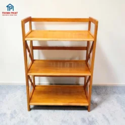 Kệ lò vi sóng 3 tầng gỗ cao su cho phòng bếp Đà Nẵng
