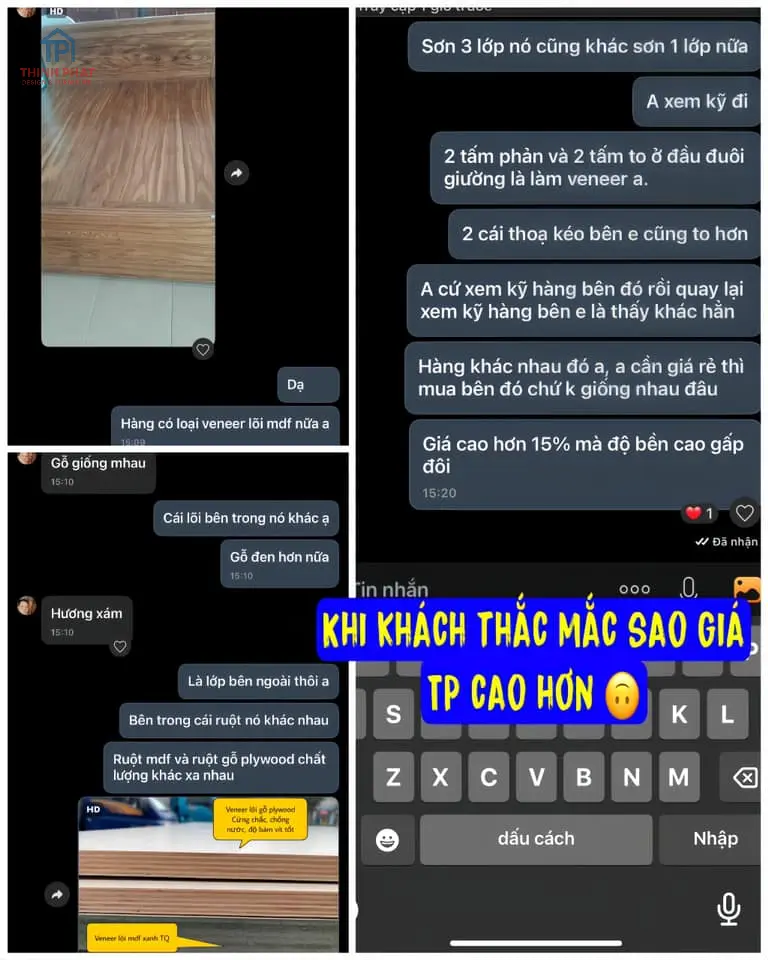 Nội thất Thịnh Phát Đà Nẵng trả lời đầy đủ thắc mắc của khách hàng về chất lượng và giá