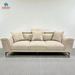 Sofa Nỉ Tựa Gật Gù Màu Kem Hiện Đại chống nước tại Thịnh Phát Đà Nẵng