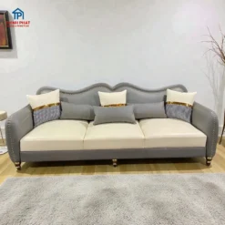 Sofa Tân Cổ Điển Bo Sóng Viền Đinh Đồng băng ghế chính giá xưởng tại Thịnh Phát Đà Nẵng