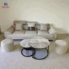 Sofa da 1 văng tựa gật gù và bàn trà tại Thịnh Phát Đà Nẵng