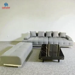 Sofa da Lounge thấp khối vuông giá tốt tại Nội thất Thịnh Phát