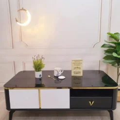 Bàn sofa Lavi K120 một ngăn kéo phối hồng đen phong cách hiện đại, hợp căn hộ và nhà phố liên hệ Nội Thất Thịnh Phát để tư vấn cụ thể