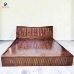 Giường gỗ Cẩm mẫu hộp mặt phản tại Showroom Nội thất Thịnh Phát Đà Nẵng
