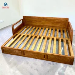 Sofa bed thông minh gỗ Sồi kéo thành giường tại Thịnh Phát Đà Nẵng