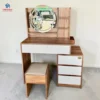 Bàn trang điểm gỗ MDF gương led tròn nhiều thoạ mẫu mới tại nội thất Thịnh Phát